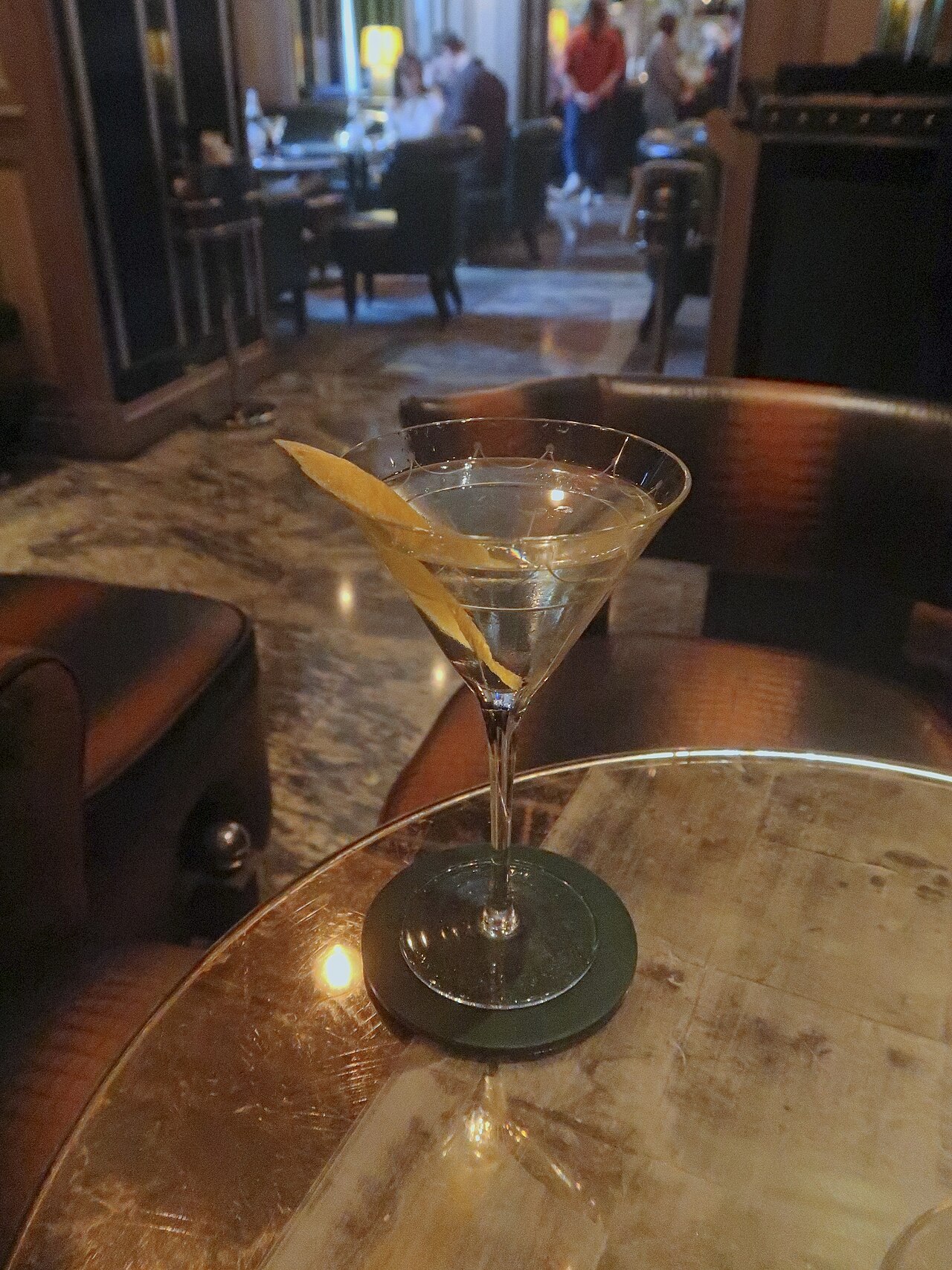 A signature martini at Connaught Bar, photographed in 2026.
