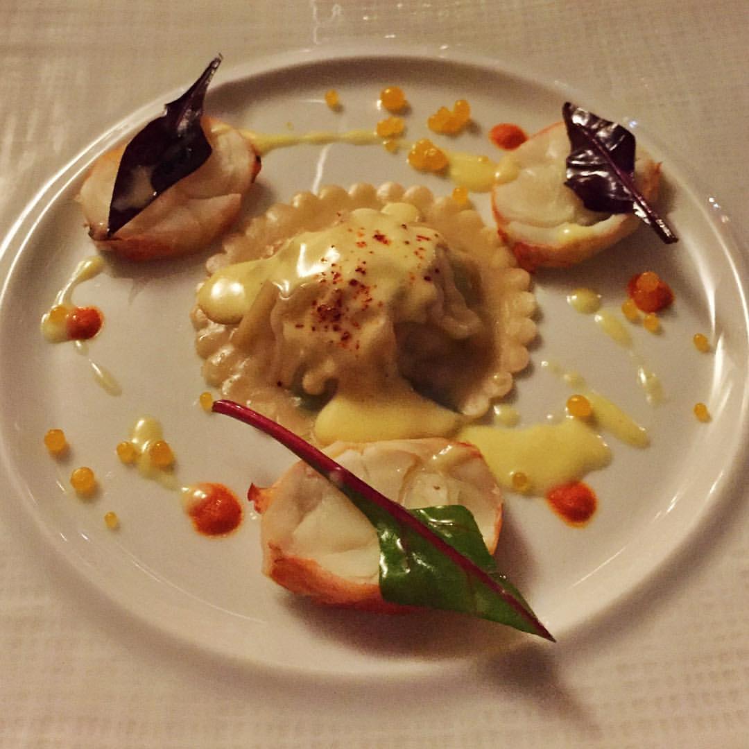 Seafood ravioli at Restaurant Gordon Ramsay, photographed in 2016.