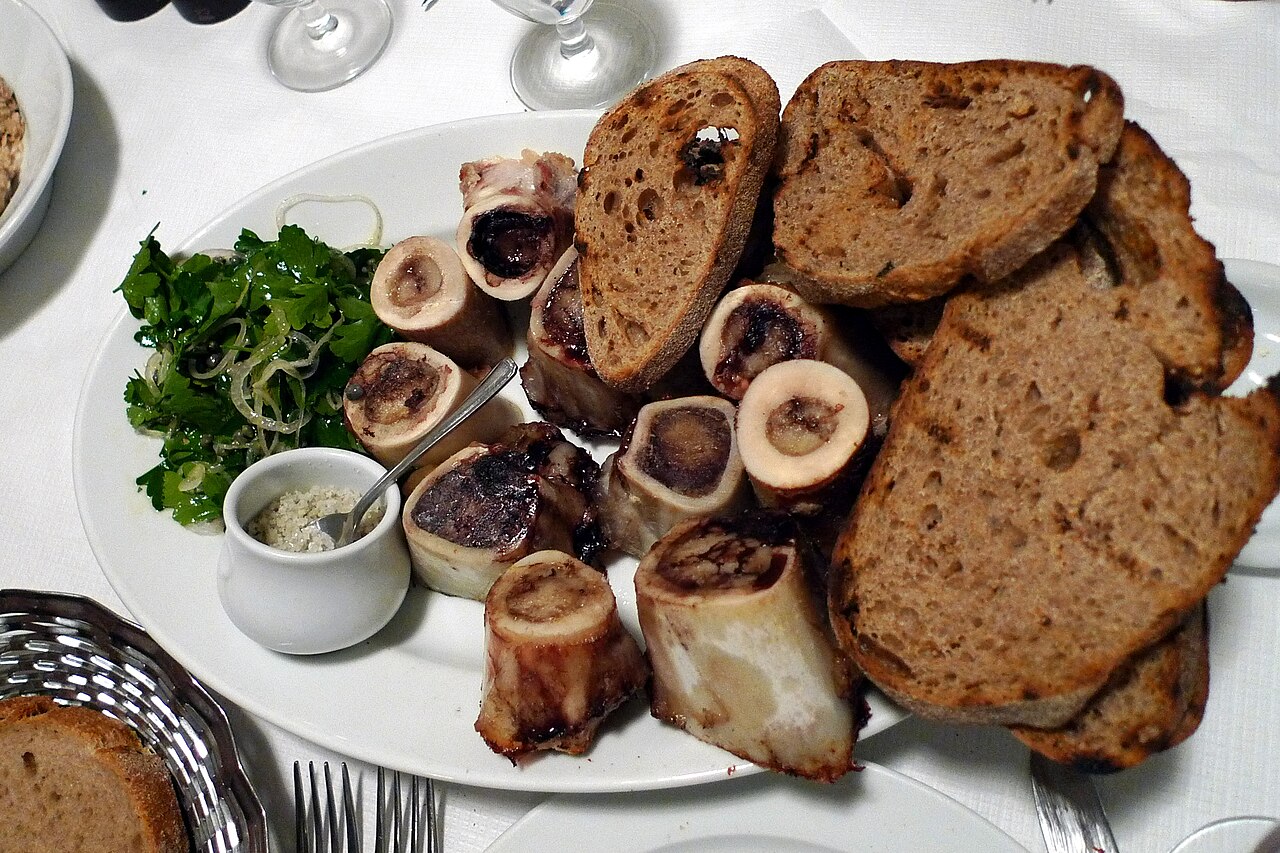 Roast bone marrow, parsley salad and toast at St John.