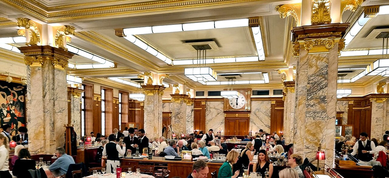The dining room at Brasserie Zédel, Piccadilly.